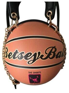 Betsey Johnson Kitsch Basketball Top Handle or Crossbody Bag Conversation piece!